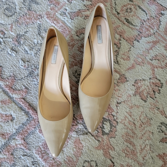 Cole Haan Shoes - Cole Haan Pointed Toe Wedge Pumps in Nude
